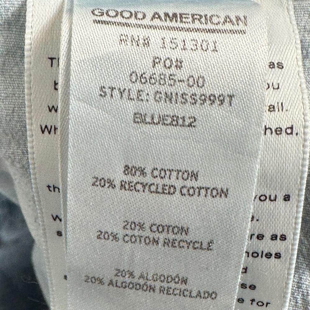 Good American Good 90's Wide Leg Jeans Indigo Blue Was Size 12 - Picture 5 of 6